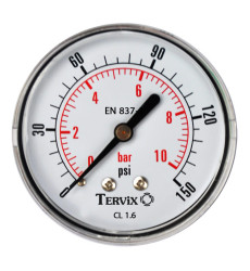 355513 манометр Tervix Pro Line 50 0-10 бар 1/4" аксиальный