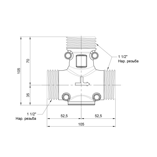 Антиконденсационный клапан Icma 1 1/2" НР №131 (90131AG0555)