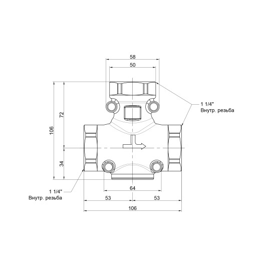 Антиконденсационный клапан Icma 1 1/4" 60°C №133 (90133AG0560)