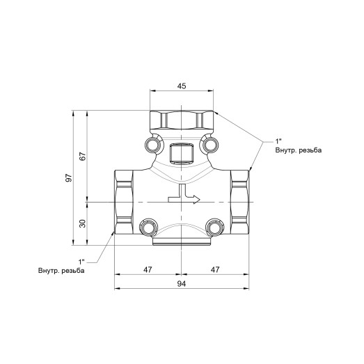 Антиконденсационный клапан Icma 1" 45°C №133 (90133AF0545)