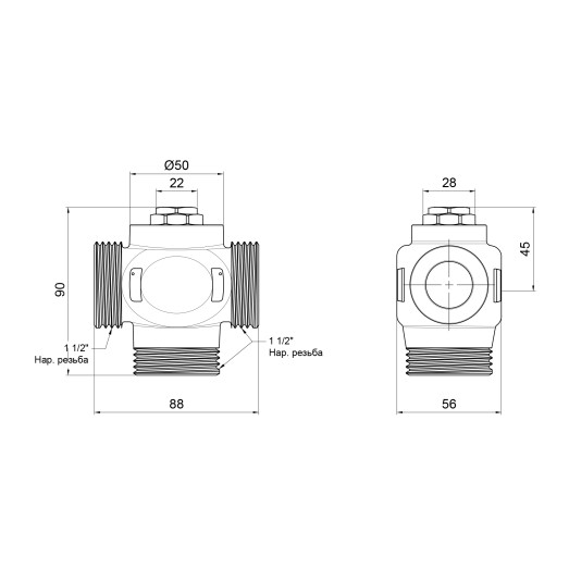 Антиконденсационный клапан Thermo Alliance Forte 1 1/2" 55°C (SF393W40)