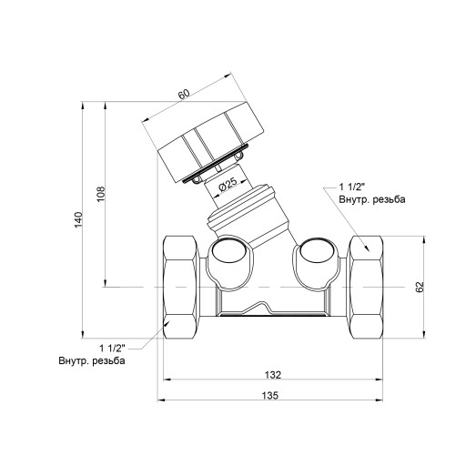 Балансировочный вентиль Icma 1 1/2" №C299 (92C299AH05)