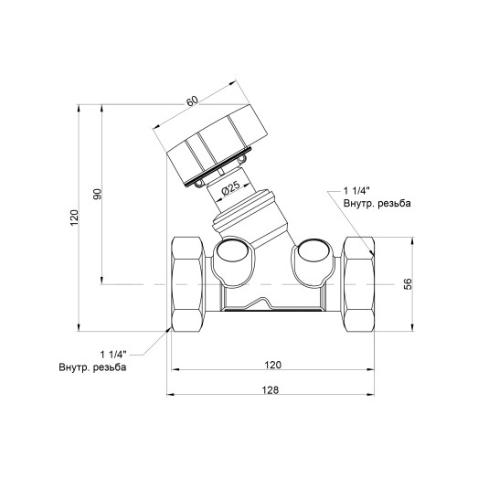 Балансировочный вентиль Icma 1 1/4" №C299 (92C299AG05)