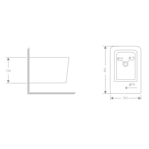 Біде підвісне Qtap Crow White (QT05555371W)