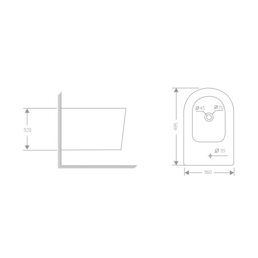 Біде підвісне Qtap Swan White (QT16555379W)