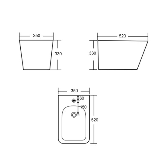 Біде підвісне Qtap Tern Marble (QT17551303GMR)