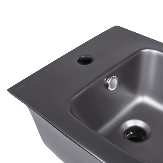 Биде подвесное Qtap Virgo 485х345х365 Matt black QT1855051FMB Биде подвесное Qtap Virgo 485х345х365 Matt black QT1855051FMB