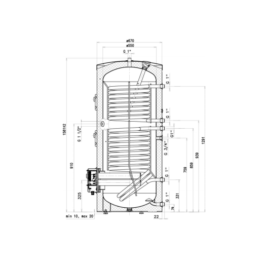 Бойлер косвенного нагрева Drazice OKCE 300 NTRR/3-6kW