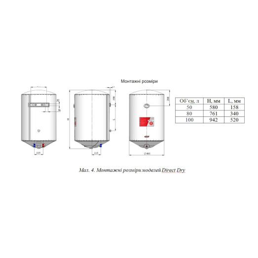 Бойлер NOVATEC Direct Dry NT-DD 100