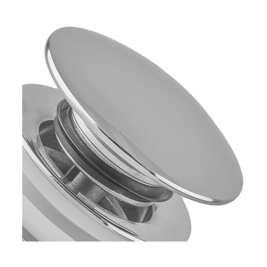 Донний клапан для раковини Koer PW-08-01 1 1/4'' без переливу автоматичний СLICK-СLACK (Колір хром) (KR5786)