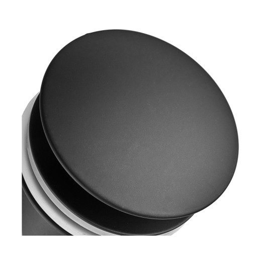 Донний клапан для раковини Koer PW-08-05 1 1/4" без переливу автоматичний СLICK-СLACK (Колір чорний) (KR5789)