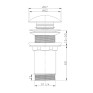Донний клапан для раковини Koer PW-08-11 1 1/4'' без переливу СLICK-СLACK (Біла керамічна накладка) (KR5788)