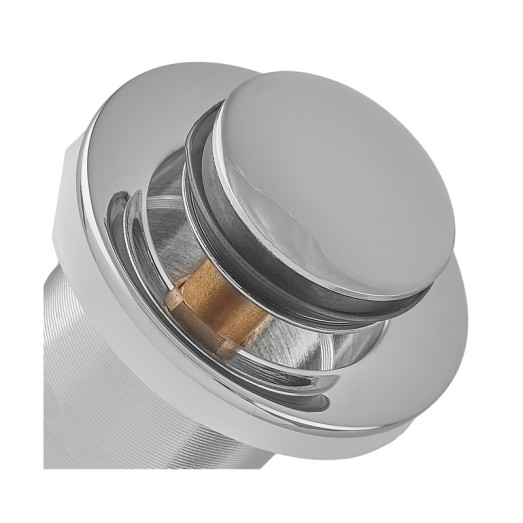 Донний клапан для раковини Koer PW-09-01 1 1/4'' з переливом автоматичний СLICK-СLACK (Колір хром) (KR5796)