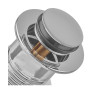 Донний клапан для раковини Koer PW-10-01 1 1/4'' без переливу автоматичний СLICK-СLACK (Колір хром) (KR5797)