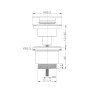 Донний клапан для раковини Koer PW-11-02 1 1/4" з/без переливу СLICK-СLACK (колір нержавіюча сталь) (KR5792)