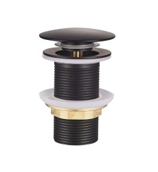 Донный клапан для умывальника Champion POP-UP-02 Black 1 1/4'' (кнопка) (Черный) (CH0366)