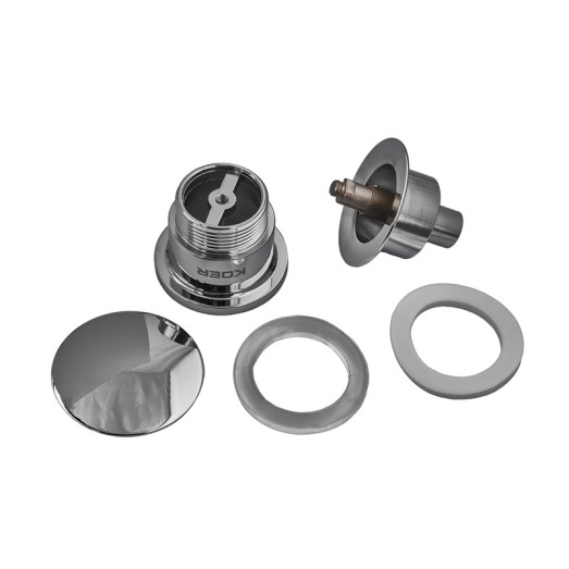 Донний клапан для умивальника Koer PW-01-01 1 1/4'' (кнопка) (Колір хром) (KR3400)
