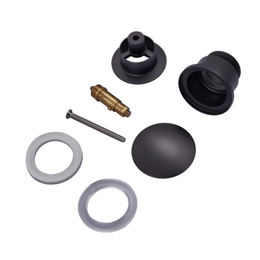 Донний клапан для умивальника Koer PW-01-05 1 1/4'' (кнопка) (Чорний) (KR3403)