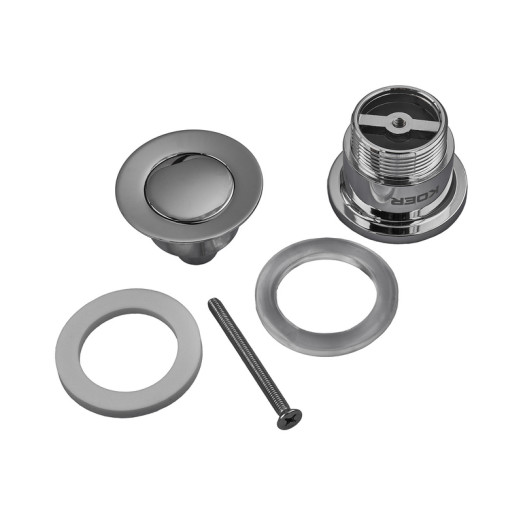 Донный клапан для умывальника Koer PW-02-01 1 1/4'' (кнопка) (Цвет хром) (KR3399)