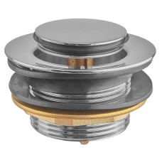 Донний клапан для ванни Koer PW-06-01 1 1/2" автоматичний СLICK-СLACK (Колір хром) (KR5799)