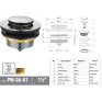 Донний клапан для ванни Koer PW-06-01 1 1/2" автоматичний СLICK-СLACK (Колір хром) (KR5799)