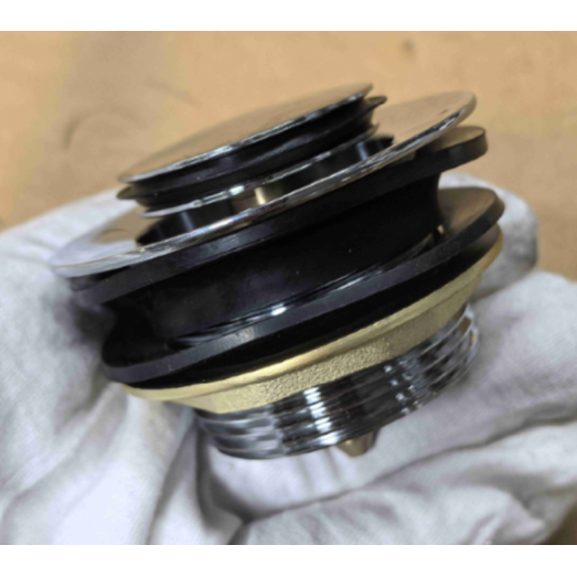 Донний клапан для ванни Koer PW-06-01 1 1/2" автоматичний СLICK-СLACK (Колір хром) (KR5799)