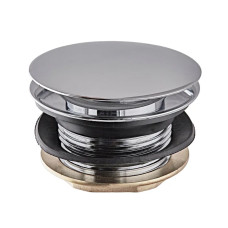Донний клапан для ванної Koer PW-05-01 1 1/2" (кнопка) (Колір хром) (KR3406)