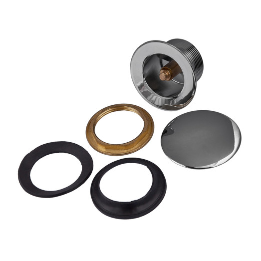 Донний клапан для ванної Koer PW-05-01 1 1/2" (кнопка) (Колір хром) (KR3406)