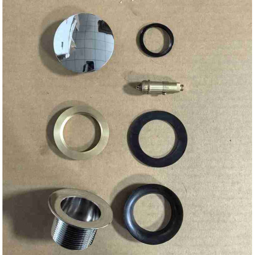 Донний клапан для ванної Koer PW-05-01 1 1/2" (кнопка) (Колір хром) (KR3406)