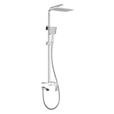 Душевая колонна KOER KB-56007-04 со смесителем, цвет хром+белый (KR5159)