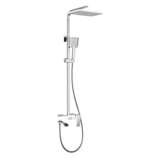 Душевая колонна KOER KB-56007-04 со смесителем, цвет хром+белый (KR5159)