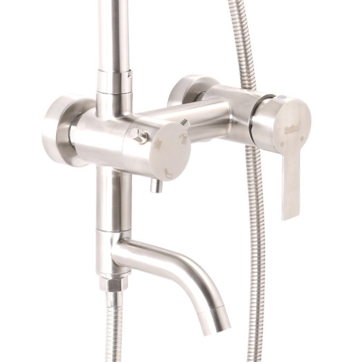 Душова колона зі змішувачем (нержавіюча сталь) Haiba NOX-009-J (HB2790)