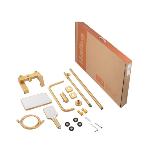 Душова колона зі змішувачем HAIBA GAUDI 009-J BRUSHED GOLD (HB9584)