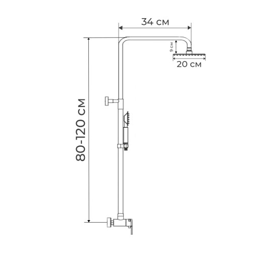 Душова колона зі змішувачем Haiba Houston 003-J (HB0229)
