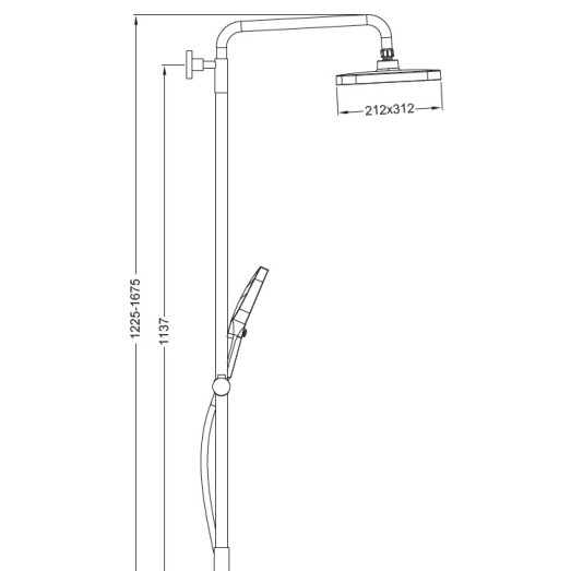 Душевая колонна со смесителем Koer KB-56030-01 (KR5427)