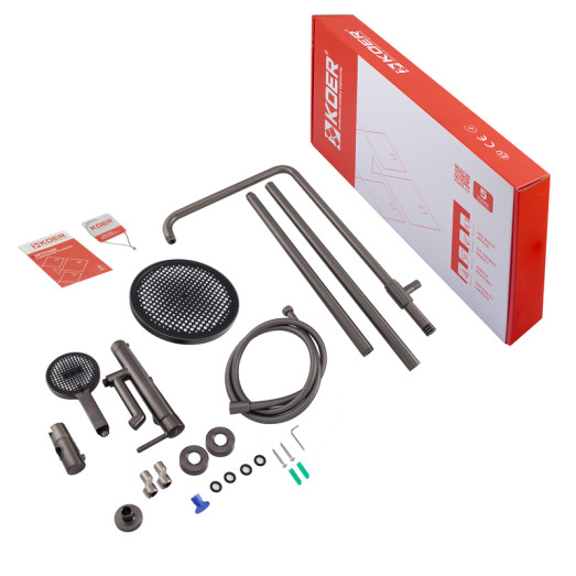 Душова колонна зі змішувачем Koer KB-56029-07 колір графіт (KR5497)