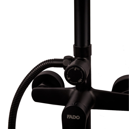 Душова система FADO Garda матова чорна (MIX05033B)