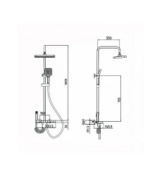 Душова система FADO Menkuna хром (MIX032099C)