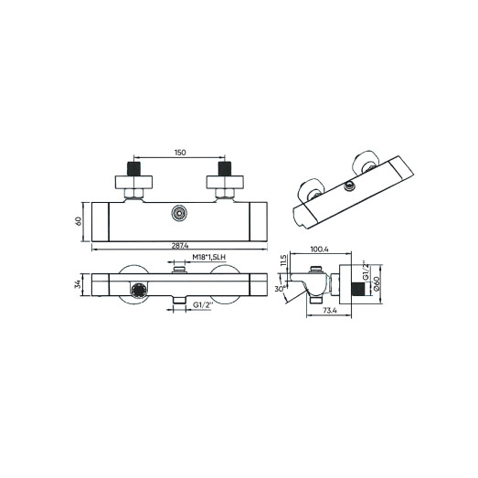 Душова система FADO Tokio графіт (MIX04033GG)