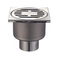 Душевой трап из нержавеющей стали Champion Drain-01-10x10-180 100x100мм (прямой отвод) (CH6146)