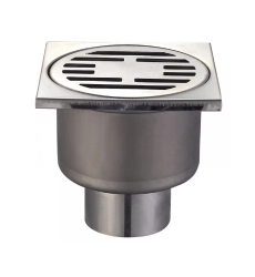 Душевой трап из нержавеющей стали Champion Drain-01-10x10-180 100x100мм (прямой отвод) (CH6146)