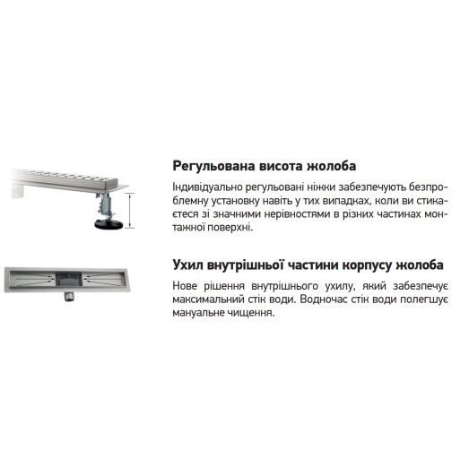 Душевой трап из нержавеющей стали SUS304 Koer FD01-70x500 (KR3265)