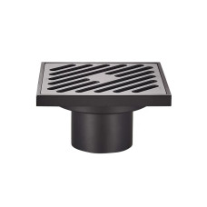 Душовий трап Koer FD10-100x100-180-Black, пряме відведення (чорний) (KR3414)