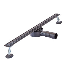 Душовий трап з нержавіючої сталі SUS304 Mixxus Drain-05-70-Slim Black (30x700 мм) (Чорний) (MI6170)