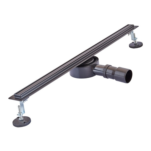 Душовий трап з нержавіючої сталі SUS304 Mixxus Drain-05-70-Slim Black (30x700 мм) (Чорний) (MI6170)