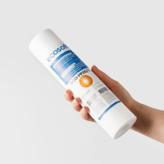 Двох градієнтний картридж Ecosoft 2.5″×10″ зі спіненого поліпропілену, 20-5 мкм (CPV2510205ECO)