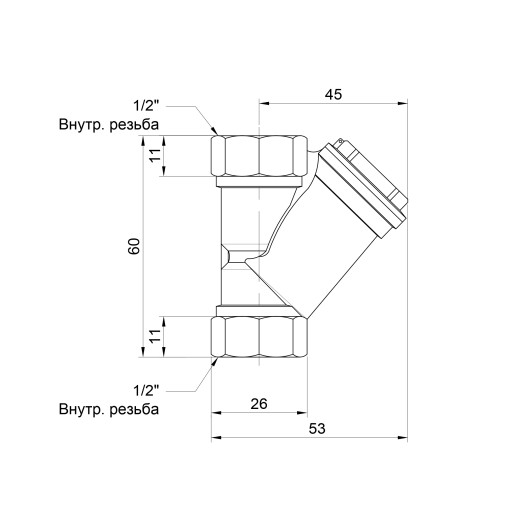 Фильтр SD Forte 1/2" для воды (SF124NW15)