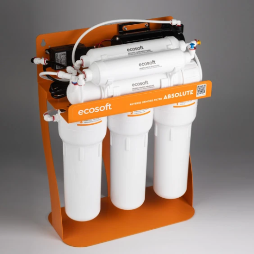 Фильтр обратного осмоса Ecosoft Absolute 6-75MPS с минерализатором и помпой на станине (MO675MPSECO)