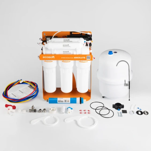 Фильтр обратного осмоса Ecosoft Absolute 6-75MPS с минерализатором и помпой на станине (MO675MPSECO)