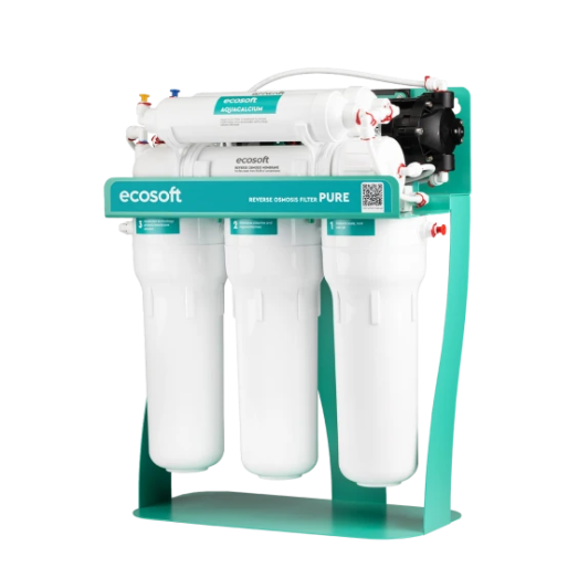 Фильтр обратного осмоса Ecosoft PURE AquaCalcium MINT с помпой на станине (MO675PSMACECO)